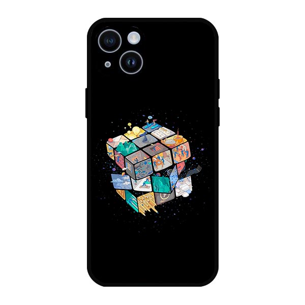 3D Rubik'S Cube Abstract Metal & TPU Mobile Back Case Cover