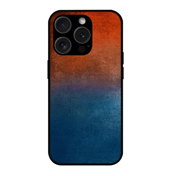 Blue To Orange Texture Pattern Metal & TPU Mobile Back Case Cover