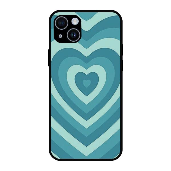 Blue Heart Aesthetic Pink And Blue Heart Metal & TPU Mobile Back Case Cover