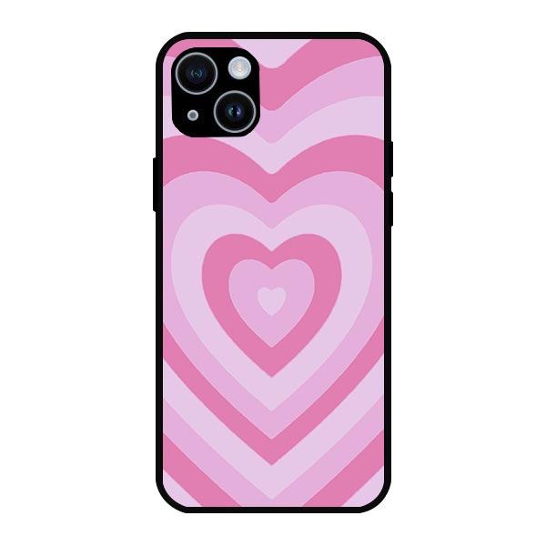 Pink Heart - Light Pink Aesthetic Metal & TPU Mobile Back Case Cover