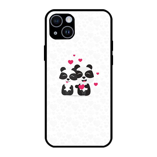 Cute Animal Couples Quote Wallpaper Metal & TPU Mobile Back Case Cover
