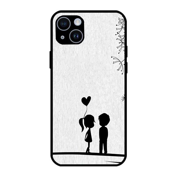 Cute Love I Love You Couple In Love Metal & TPU Mobile Back Case Cover