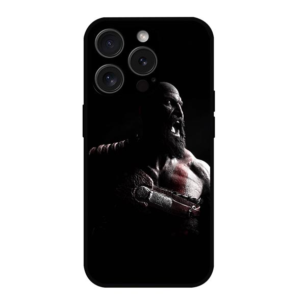 Kratos God Of War Metal & TPU Mobile Back Case Cover
