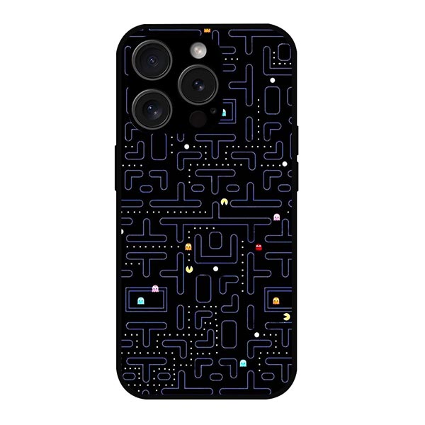 Pacman Circuit Game Metal & TPU Mobile Back Case Cover