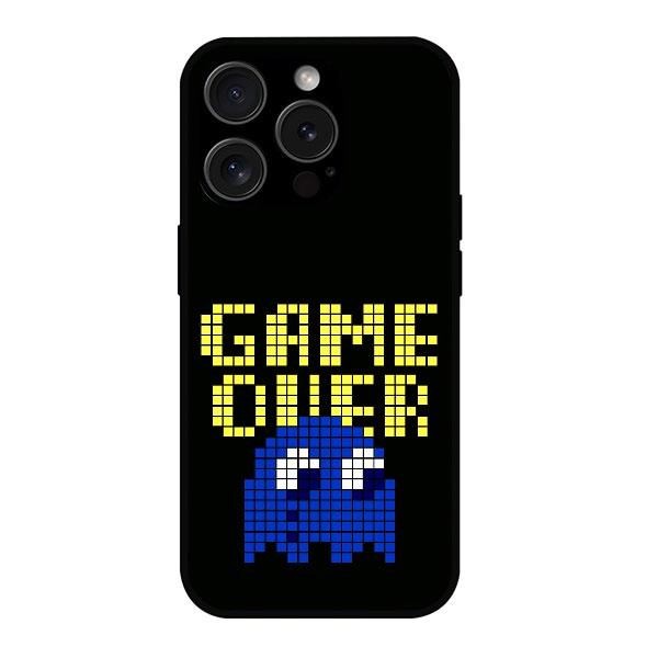 Pacman Game Over Metal & TPU Mobile Back Case Cover