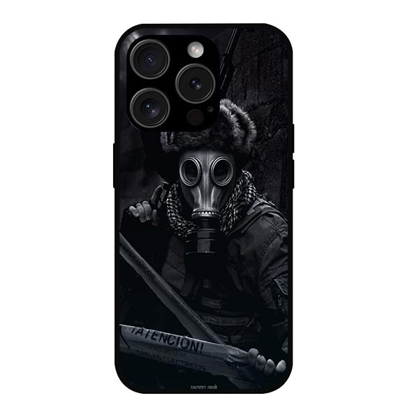 Gas Mask Military Counter Strike Game Metal & TPU Mobile Back Case Cover
