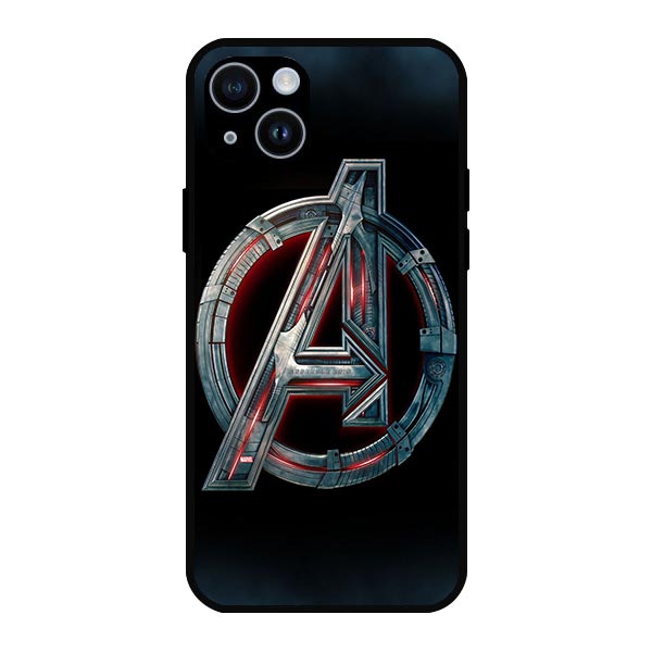 Avengers Logo Marvel Metal & TPU Mobile Back Case Cover