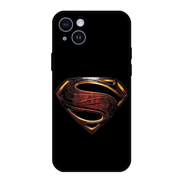 Superman Logo Metal & TPU Mobile Back Case Cover