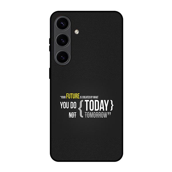 About Future Motivation Quote Metal & TPU Mobile Back Case Cover