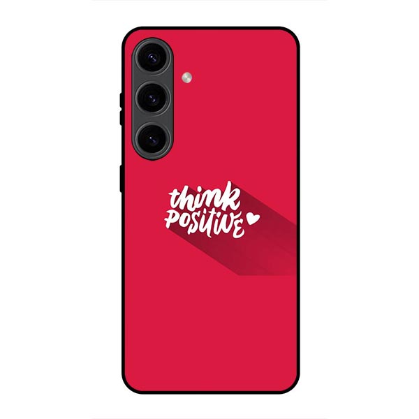 Think Positive Quote Metal & TPU Mobile Back Case Cover