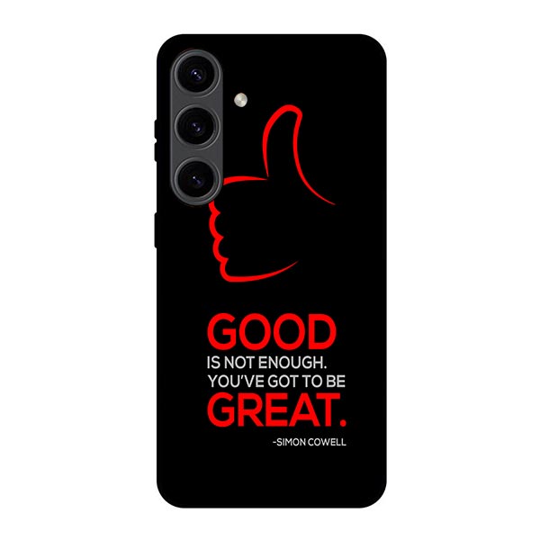 Be Great Motivation Success Quote Metal & TPU Mobile Back Case Cover