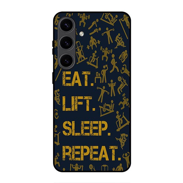 Gym Motivation Metal & TPU Mobile Back Case Cover